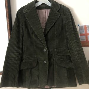 Vintage Green Corduroy Blazer